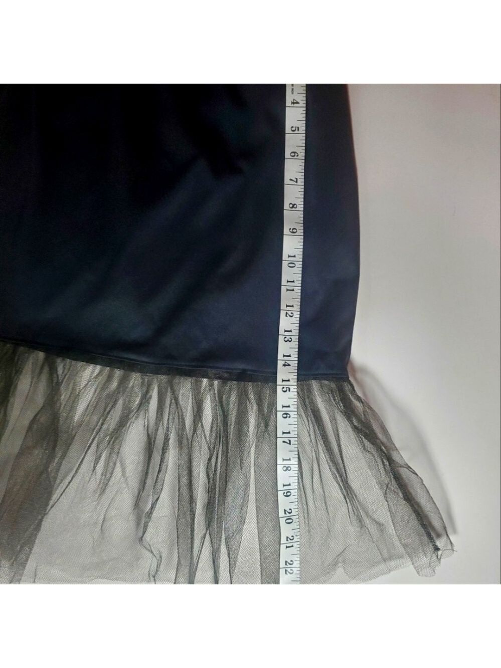 Black Tulle Skirt Retro Half-Slip, Tutu, Skirt Extender, Woman's Size 2 - Picture 7 of 7